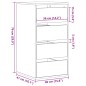 vidaXL Kommode Schwarz 40x41x76 cm Holzwerkstoff vidaXL Kommode Schwarz 40x41x76 cm Holzwerkstoff
