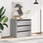vidaXL Kommode Grau Sonoma 60x41x58 cm Holzwerkstoff vidaXL Kommode Grau Sonoma 60x41x58 cm Holzwerkstoff