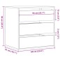 vidaXL Kommode Grau Sonoma 60x41x58 cm Holzwerkstoff vidaXL Kommode Grau Sonoma 60x41x58 cm Holzwerkstoff