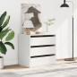 vidaXL Kommode Weiß 60x41x58 cm Holzwerkstoff vidaXL Kommode Weiß 60x41x58 cm Holzwerkstoff