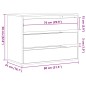vidaXL Kommode Artisan-Eiche 80x41x58 cm Holzwerkstoff vidaXL Kommode Artisan-Eiche 80x41x58 cm Holzwerkstoff