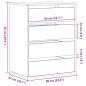 vidaXL Kommode Braun Eichen-Optik 60x41x76 cm Holzwerkstoff vidaXL Kommode Braun Eichen-Optik 60x41x76 cm Holzwerkstoff