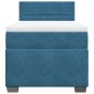 vidaXL Boxspringbett mit Matratze Blau 90x190 cm Samt vidaXL Boxspringbett mit Matratze Blau 90x190 cm Samt