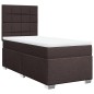 vidaXL Boxspringbett mit Matratze Dunkelbraun 90x190 cm Stoff vidaXL Boxspringbett mit Matratze Dunkelbraun 90x190 cm Stoff