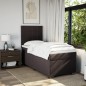 vidaXL Boxspringbett mit Matratze Dunkelbraun 90x190 cm Stoff vidaXL Boxspringbett mit Matratze Dunkelbraun 90x190 cm Stoff