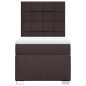 vidaXL Boxspringbett mit Matratze Dunkelbraun 90x190 cm Stoff vidaXL Boxspringbett mit Matratze Dunkelbraun 90x190 cm Stoff