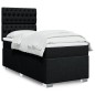 vidaXL Boxspringbett mit Matratze Schwarz 90x190 cm Stoff vidaXL Boxspringbett mit Matratze Schwarz 90x190 cm Stoff