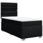 vidaXL Boxspringbett mit Matratze Schwarz 90x190 cm Stoff vidaXL Boxspringbett mit Matratze Schwarz 90x190 cm Stoff