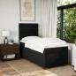 vidaXL Boxspringbett mit Matratze Schwarz 90x190 cm Stoff vidaXL Boxspringbett mit Matratze Schwarz 90x190 cm Stoff