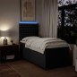 vidaXL Boxspringbett mit Matratze Schwarz 90x190 cm Stoff vidaXL Boxspringbett mit Matratze Schwarz 90x190 cm Stoff