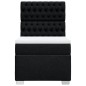 vidaXL Boxspringbett mit Matratze Schwarz 90x190 cm Stoff vidaXL Boxspringbett mit Matratze Schwarz 90x190 cm Stoff