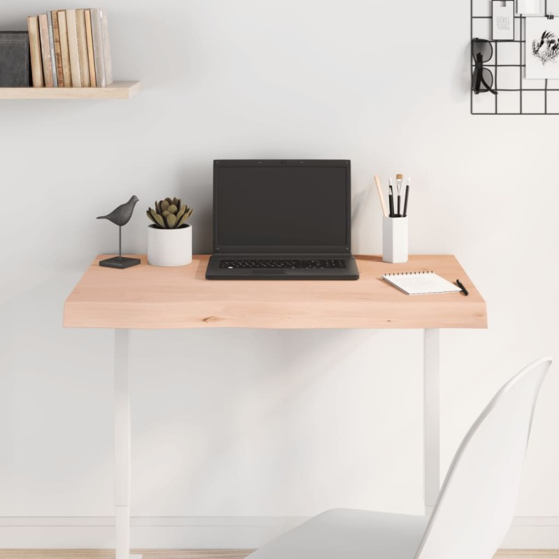 vidaXL Tischplatte 80x50x(2-6) cm Massivholz Eiche Unbehandelt vidaXL Tischplatte 80x50x(2-6) cm Massivholz Eiche Unbehandelt