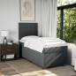 vidaXL Boxspringbett mit Matratze Dunkelgrau 90x190 cm Stoff vidaXL Boxspringbett mit Matratze Dunkelgrau 90x190 cm Stoff