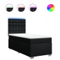 vidaXL Boxspringbett mit Matratze Schwarz 90x190 cm Stoff vidaXL Boxspringbett mit Matratze Schwarz 90x190 cm Stoff