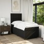 vidaXL Boxspringbett mit Matratze Schwarz 90x190 cm Stoff vidaXL Boxspringbett mit Matratze Schwarz 90x190 cm Stoff