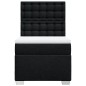 vidaXL Boxspringbett mit Matratze Schwarz 90x190 cm Stoff vidaXL Boxspringbett mit Matratze Schwarz 90x190 cm Stoff