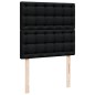 vidaXL Boxspringbett mit Matratze Schwarz 90x190 cm Stoff vidaXL Boxspringbett mit Matratze Schwarz 90x190 cm Stoff