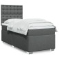 vidaXL Boxspringbett mit Matratze Dunkelgrau 90x200 cm Stoff vidaXL Boxspringbett mit Matratze Dunkelgrau 90x200 cm Stoff