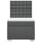 vidaXL Boxspringbett mit Matratze Dunkelgrau 90x200 cm Stoff vidaXL Boxspringbett mit Matratze Dunkelgrau 90x200 cm Stoff