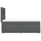vidaXL Boxspringbett mit Matratze Dunkelgrau 90x200 cm Stoff vidaXL Boxspringbett mit Matratze Dunkelgrau 90x200 cm Stoff