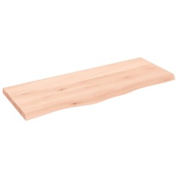 Tischplatte 100x40x4 cm Massivholz Eiche Unbehandelt