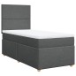 vidaXL Boxspringbett mit Matratze Dunkelgrau 80x200 cm Stoff vidaXL Boxspringbett mit Matratze Dunkelgrau 80x200 cm Stoff