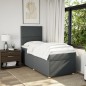 vidaXL Boxspringbett mit Matratze Dunkelgrau 80x200 cm Stoff vidaXL Boxspringbett mit Matratze Dunkelgrau 80x200 cm Stoff