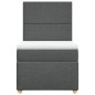 vidaXL Boxspringbett mit Matratze Dunkelgrau 80x200 cm Stoff vidaXL Boxspringbett mit Matratze Dunkelgrau 80x200 cm Stoff
