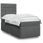 vidaXL Boxspringbett mit Matratze Dunkelgrau 80x200 cm Stoff vidaXL Boxspringbett mit Matratze Dunkelgrau 80x200 cm Stoff