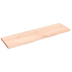 Tischplatte 140x40x4 cm Massivholz Eiche Unbehandelt