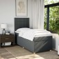 vidaXL Boxspringbett mit Matratze Dunkelgrau 80x200 cm Stoff vidaXL Boxspringbett mit Matratze Dunkelgrau 80x200 cm Stoff