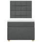 vidaXL Boxspringbett mit Matratze Dunkelgrau 80x200 cm Stoff vidaXL Boxspringbett mit Matratze Dunkelgrau 80x200 cm Stoff