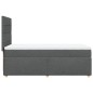 vidaXL Boxspringbett mit Matratze Dunkelgrau 80x200 cm Stoff vidaXL Boxspringbett mit Matratze Dunkelgrau 80x200 cm Stoff