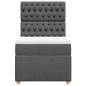 vidaXL Boxspringbett mit Matratze Dunkelgrau 80x200 cm Stoff vidaXL Boxspringbett mit Matratze Dunkelgrau 80x200 cm Stoff
