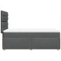 vidaXL Boxspringbett mit Matratze Dunkelgrau 80x200 cm Stoff vidaXL Boxspringbett mit Matratze Dunkelgrau 80x200 cm Stoff