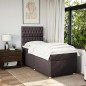 vidaXL Boxspringbett mit Matratze Dunkelbraun 80x200 cm Stoff vidaXL Boxspringbett mit Matratze Dunkelbraun 80x200 cm Stoff