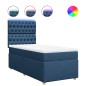 vidaXL Boxspringbett mit Matratze Blau 80x200 cm Stoff vidaXL Boxspringbett mit Matratze Blau 80x200 cm Stoff