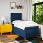 vidaXL Boxspringbett mit Matratze Blau 80x200 cm Stoff vidaXL Boxspringbett mit Matratze Blau 80x200 cm Stoff