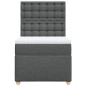 vidaXL Boxspringbett mit Matratze Dunkelgrau 80x200 cm Stoff vidaXL Boxspringbett mit Matratze Dunkelgrau 80x200 cm Stoff