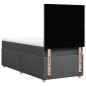 vidaXL Boxspringbett mit Matratze Dunkelgrau 90x190 cm Stoff vidaXL Boxspringbett mit Matratze Dunkelgrau 90x190 cm Stoff