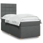 vidaXL Boxspringbett mit Matratze Dunkelgrau 90x190 cm Stoff vidaXL Boxspringbett mit Matratze Dunkelgrau 90x190 cm Stoff