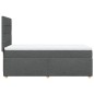 vidaXL Boxspringbett mit Matratze Dunkelgrau 90x190 cm Stoff vidaXL Boxspringbett mit Matratze Dunkelgrau 90x190 cm Stoff