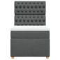 vidaXL Boxspringbett mit Matratze Dunkelgrau 90x190 cm Stoff vidaXL Boxspringbett mit Matratze Dunkelgrau 90x190 cm Stoff