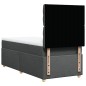 vidaXL Boxspringbett mit Matratze Dunkelgrau 90x190 cm Stoff vidaXL Boxspringbett mit Matratze Dunkelgrau 90x190 cm Stoff