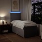 vidaXL Boxspringbett mit Matratze Taupe 90x200 cm Stoff vidaXL Boxspringbett mit Matratze Taupe 90x200 cm Stoff