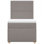 vidaXL Boxspringbett mit Matratze Taupe 90x200 cm Stoff vidaXL Boxspringbett mit Matratze Taupe 90x200 cm Stoff