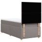 vidaXL Boxspringbett mit Matratze Taupe 90x200 cm Stoff vidaXL Boxspringbett mit Matratze Taupe 90x200 cm Stoff