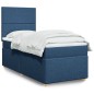 vidaXL Boxspringbett mit Matratze Blau 90x200 cm Stoff vidaXL Boxspringbett mit Matratze Blau 90x200 cm Stoff