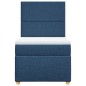 vidaXL Boxspringbett mit Matratze Blau 90x200 cm Stoff vidaXL Boxspringbett mit Matratze Blau 90x200 cm Stoff