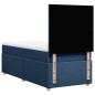 vidaXL Boxspringbett mit Matratze Blau 90x200 cm Stoff vidaXL Boxspringbett mit Matratze Blau 90x200 cm Stoff
